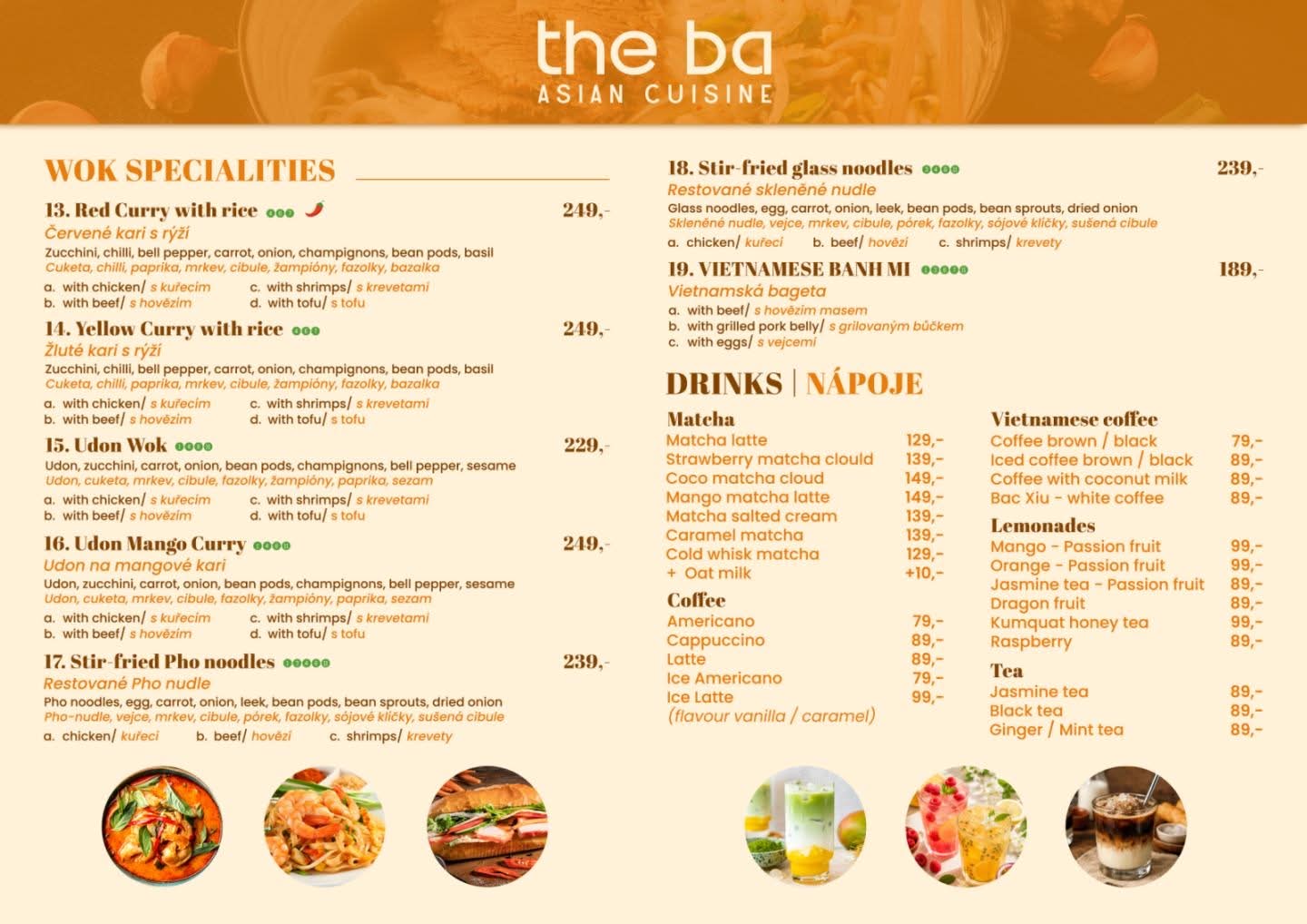 Fotografie menu The Ba